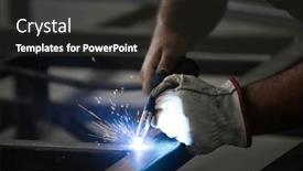  Presentation with handyman - Slides featuring handyman-performing-welding-and-grinding background and a dark gray colored foreground