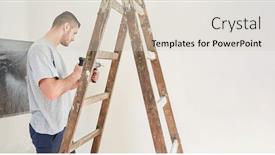  Presentation with drilling - Cool new presentation with handyman-with-drill backdrop and a soft green colored foreground