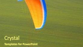  Presentation with paragliding - Audience pleasing slide deck consisting of jumping mountains - paraglider flying over a mountain backdrop and a tawny brown colored foreground