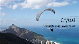  Presentation with rio negro river - Colorful theme enhanced with livr - paraglider in sao conrado backdrop and a light blue colored foreground