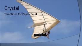  Presentation with san diego california - Cool new PPT theme with hang gliding off the california backdrop and a teal colored foreground