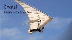  Presentation with san diego california - Colorful presentation theme enhanced with gliders - hang gliding off the california backdrop and a teal colored foreground