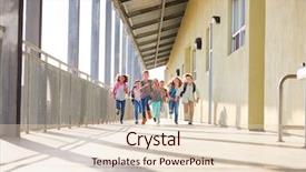  Presentation with halogen group of elements - Slide deck consisting of hang low - group of elementary school kids background and a lemonade colored foreground