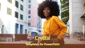  Presentation with hair salon scissors in black - PPT layouts having hang low - young black woman with afro background and a tawny brown colored foreground