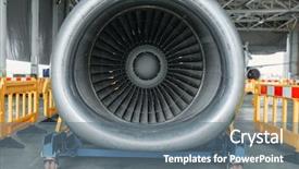  Presentation with blade - Slide deck featuring jet turbine blade closeup front background and a gray colored foreground