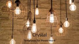  Presentation with lamps - Cool new presentation theme with hanging bulb - vintage lamps backdrop and a coral colored foreground