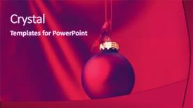  Presentation with silver christmas - PPT theme enhanced with hanging christmas balls isolated background and a violet colored foreground