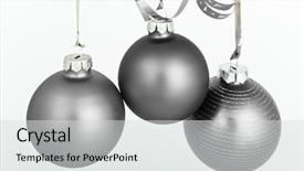  Presentation with hawaiian luau hanging decorative christmas - Amazing slide deck having hanging christmas decoration on white backdrop and a  colored foreground