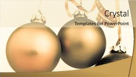  Presentation with invitation - Audience pleasing PPT layouts consisting of hanging christmas decoration on white backdrop and a  colored foreground