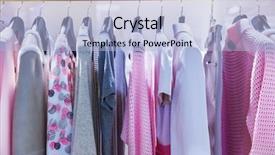  Presentation with clothing - PPT theme featuring hanging clothing - clothes background and a light blue colored foreground