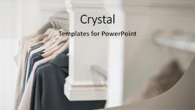  Presentation with clothing - Cool new presentation theme with hanging clothing - sweaters displayed in store backdrop and a  colored foreground
