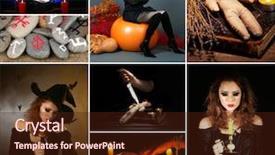  Presentation with death - Cool new slides with hanging death - dark magic and witch collage backdrop and a wine colored foreground