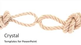  Presentation with blank whiteboard isolated on white - Colorful slide deck enhanced with hanging death - loop knot isolated on white backdrop and a  colored foreground