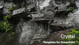 Presentation with cemetery - Colorful slides enhanced with hanging death - wooden coffins with skulls backdrop and a dark gray colored foreground