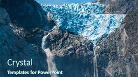  Presentation with chile - Slides enhanced with hanging-glacier-in-the-national background and a ocean colored foreground