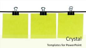  Presentation with reminders - Theme having hanging greens - blank paper reminders on wire background and a blonde colored foreground