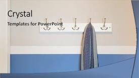  Presentation with powder coat - PPT layouts featuring hanging on coat rack hook background and a lemonade colored foreground