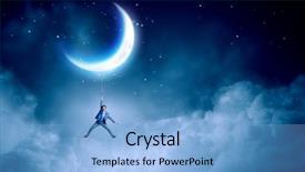  Presentation with rope - PPT theme having hanging on rope at night background and a  colored foreground