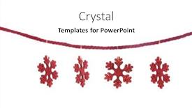  Presentation with snowflakes - Presentation theme with hanging-red-snowflakes-isolated-over background and a  colored foreground