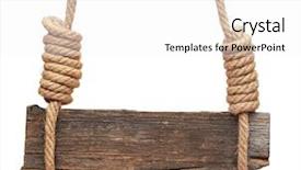  Presentation with rope - Amazing presentation theme having hanging rope - wooden sign isolated backdrop and a white colored foreground