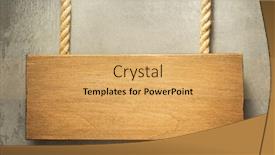  Presentation with signboard - Slide set featuring hanging signboard board at wall background and a yellow colored foreground