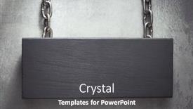 Presentation with signboard - PPT layouts with hanging signboard board with metal chain background and a dark gray colored foreground