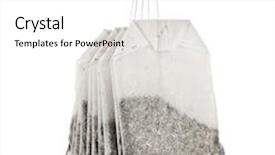  Presentation with tea - Beautiful PPT layouts featuring loose leaf paper - hanging tea bags isolated backdrop and a white colored foreground