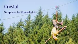  Presentation with trees - Presentation design featuring hanging upside down on zip background and a sky blue colored foreground