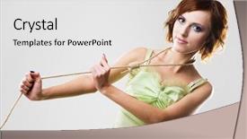  Presentation with studio - Amazing slide set having beautiful woman with hangman's backdrop and a  colored foreground