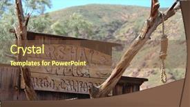  Presentation with mining - Beautiful PPT layouts featuring hangman's noose outside backdrop and a tawny brown colored foreground