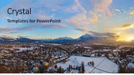  Presentation with salzburg - PPT theme enhanced with hangman - salzburg austria at sunset background and a  colored foreground