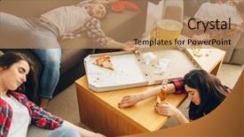  Presentation with mobil home park - Presentation consisting of hangover food - football fans sleep after alcohol background and a coral colored foreground