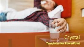  Presentation with glass - Cool new theme with hangover-man-holding-a-glass backdrop and a red colored foreground