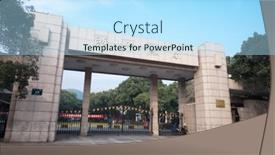  Presentation with blue marble - Beautiful slide set featuring hangzhou-china-dec-27-2017 backdrop and a sky blue colored foreground