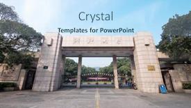  Presentation with blue marble - Presentation design with hangzhou-china-dec-27-2017 background and a sky blue colored foreground