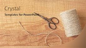  Presentation with hemp - Beautiful slides featuring hank of hemp twine backdrop and a coral colored foreground