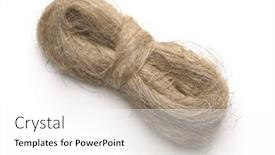  Presentation with fiber - Presentation design with hank-of-natural-flax-fiber background and a white colored foreground