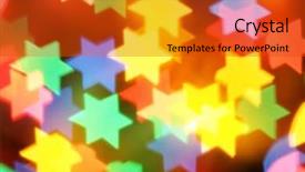  Presentation with stars - PPT theme having hannukah - colorful blurred stars may be background and a red colored foreground