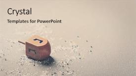  Presentation with hanukkah - Colorful PPT layouts enhanced with hannukah - wooden dreidel for hanukkah backdrop and a lemonade colored foreground