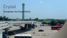  Presentation with control tower - Audience pleasing presentation consisting of hanoi-vietnam-may-11-2015 backdrop and a light blue colored foreground