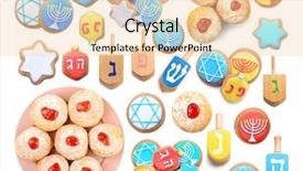  Presentation with hanukkah - Slide deck featuring hanukkah collage on white background background and a lemonade colored foreground