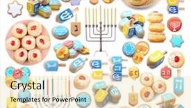 Presentation with hanukkah - PPT theme with hanukkah collage on white background background and a lemonade colored foreground