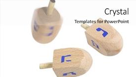  Presentation with hanukkah - Theme enhanced with hanukkah-dreidels-on-white background and a white colored foreground