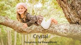  Presentation with portrait happy family smiling - PPT layouts featuring hapiness - outdoor portrait of young happy background and a yellow colored foreground