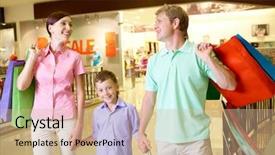  Presentation with husband and wife 3 d - Presentation theme with hapiness consumer - portrait of husband and wife background and a  colored foreground