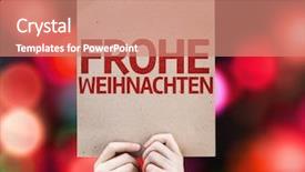  Presentation with christmas card - Audience pleasing theme consisting of happiness 27 - merry christmas in german card backdrop and a coral colored foreground