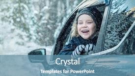  Presentation with winter forest - PPT theme having happiness caucasian smilling boy looking background and a teal colored foreground