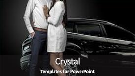  Presentation with happiness - PPT layouts consisting of happiness couple stay near the black car background and a black colored foreground