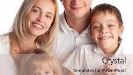  Presentation with family children - Beautiful presentation theme featuring dada - hispanic father and daughter sitting backdrop and a gray colored foreground.
