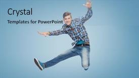  Presentation with funky - Beautiful PPT theme featuring happiness freedom movement and people backdrop and a  colored foreground